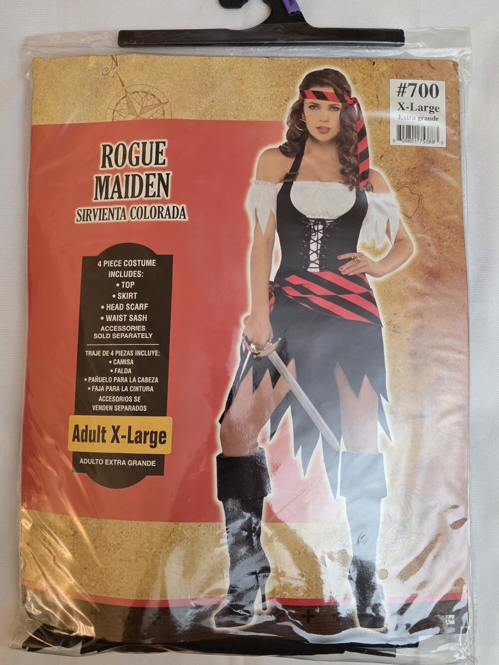 NWOT Rogue Maiden Women's 4 Piece Costume Size Adult XL